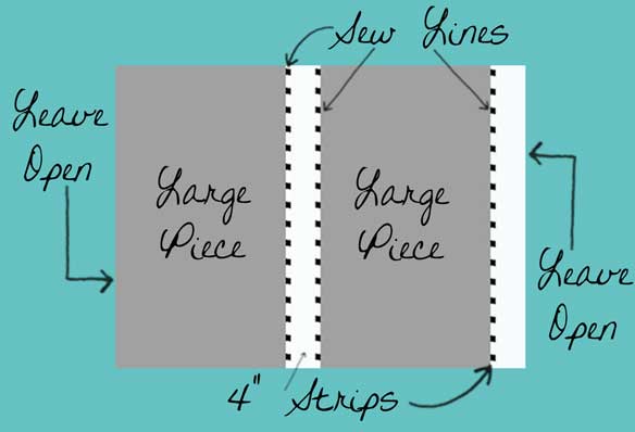 Sewing-cushion-pieces-together