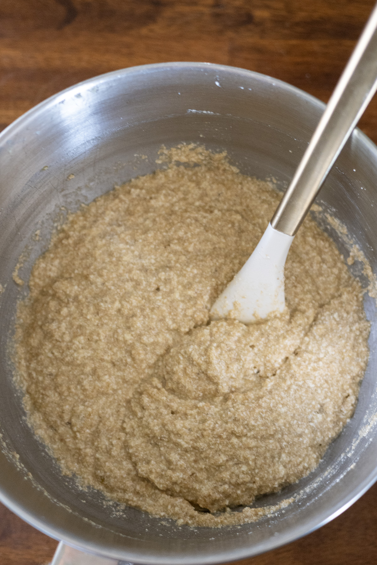 mixed banana bread batter
