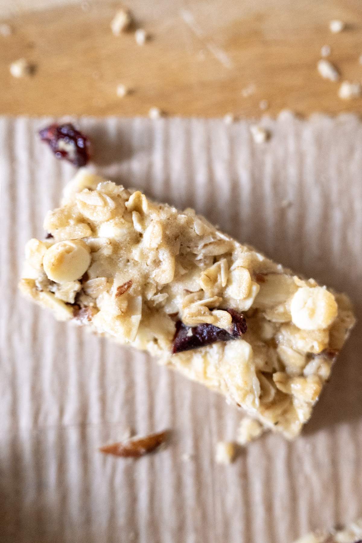 Chewy White Chocolate Cranberry Granola Bars