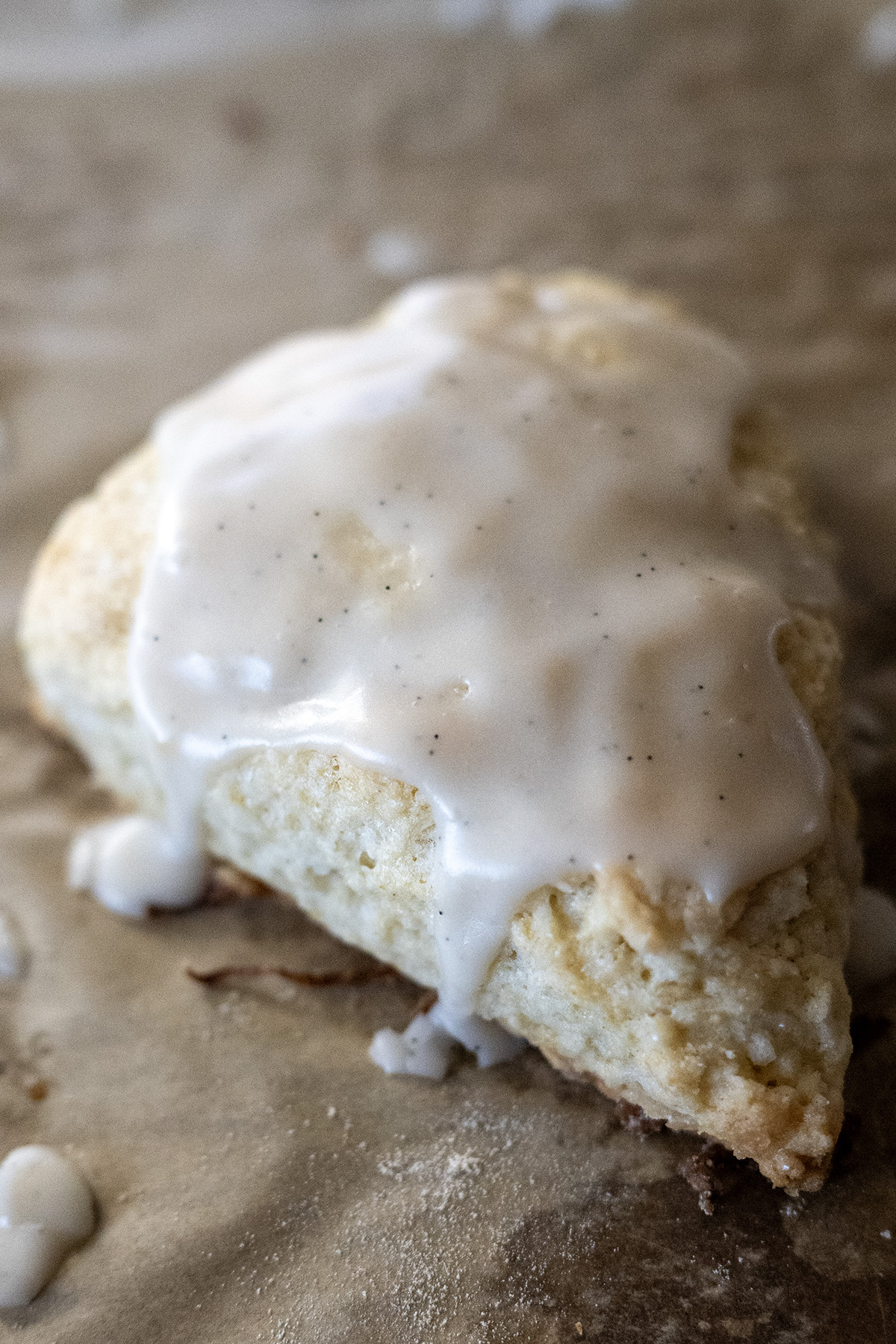 Coconut Scones Recipe with Vanilla Bean Drizzle