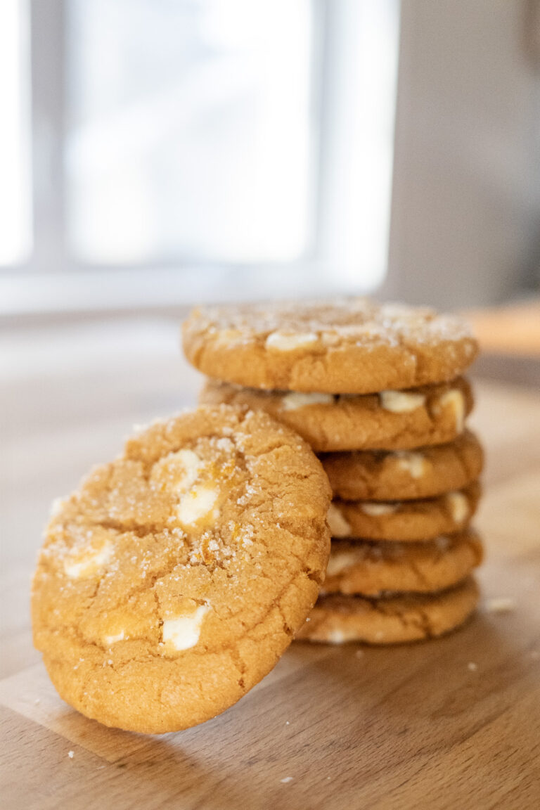 Chewy Orange Creamsicle Cookies Recipe with White Chocolate