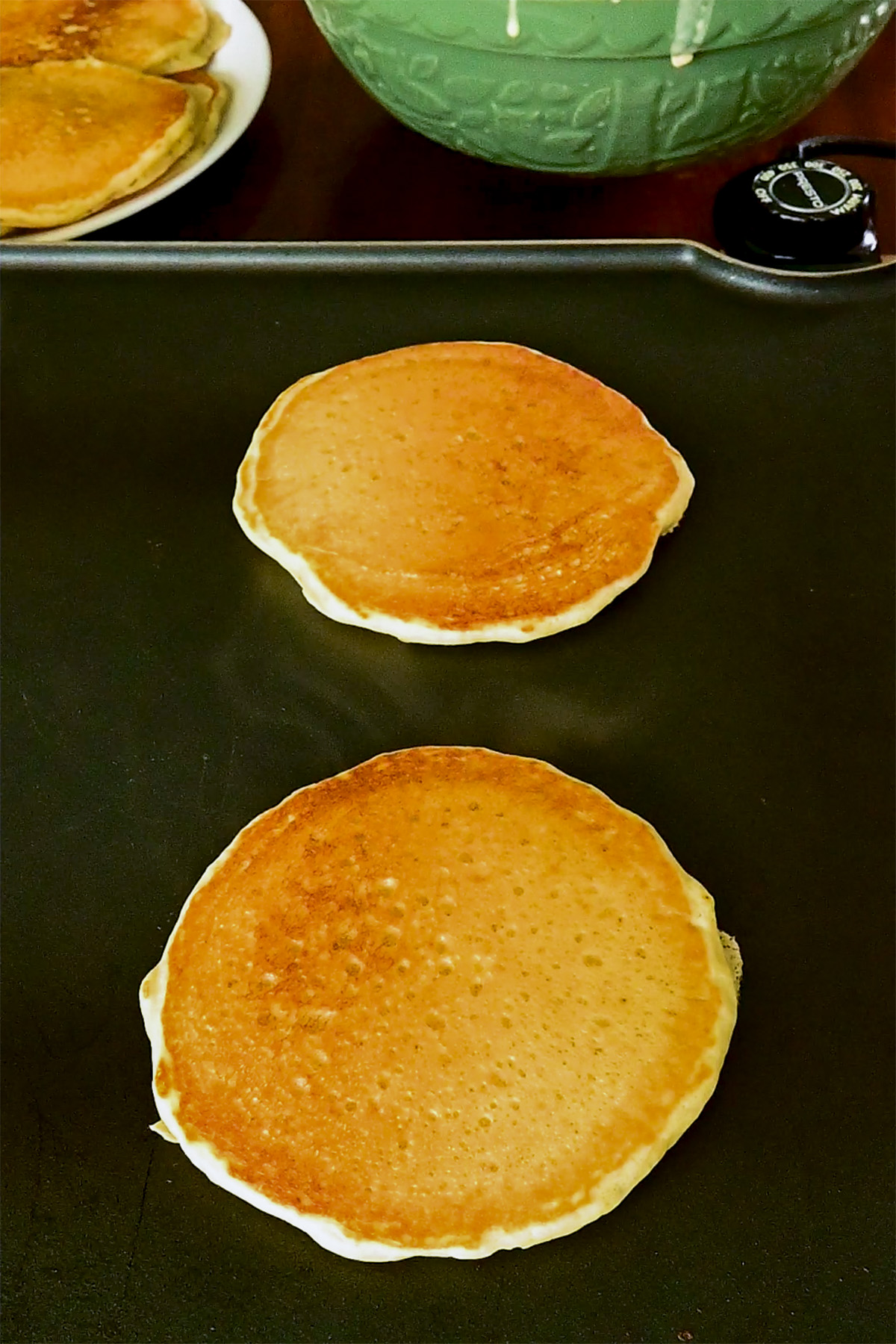 flipped pancakes