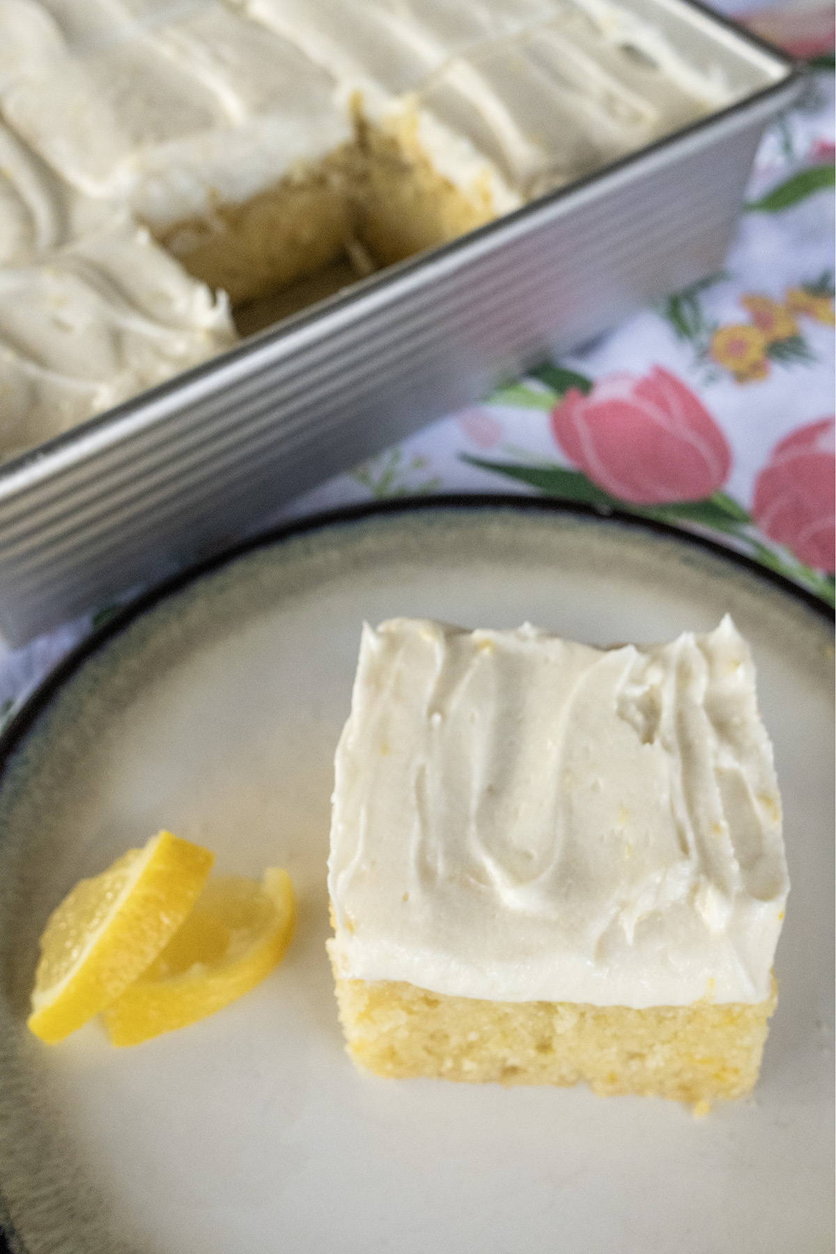 Lemon Zucchini Cake in a 9×9 Pan