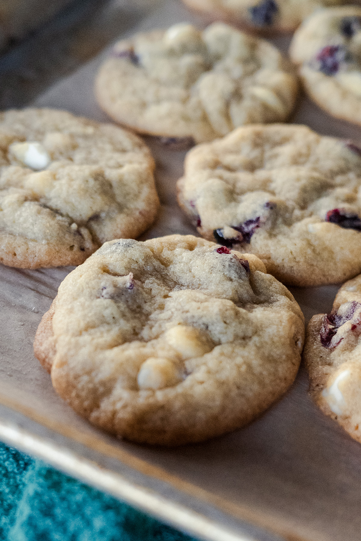 Chewy White Chocolate Cranberry Cookies