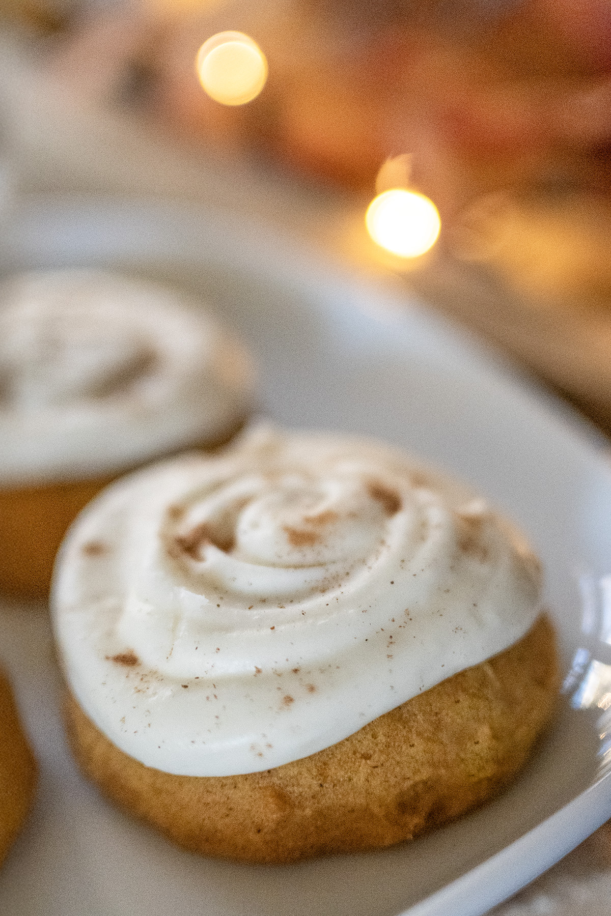 Pumpkin Cookies with Cream Cheese Frosting